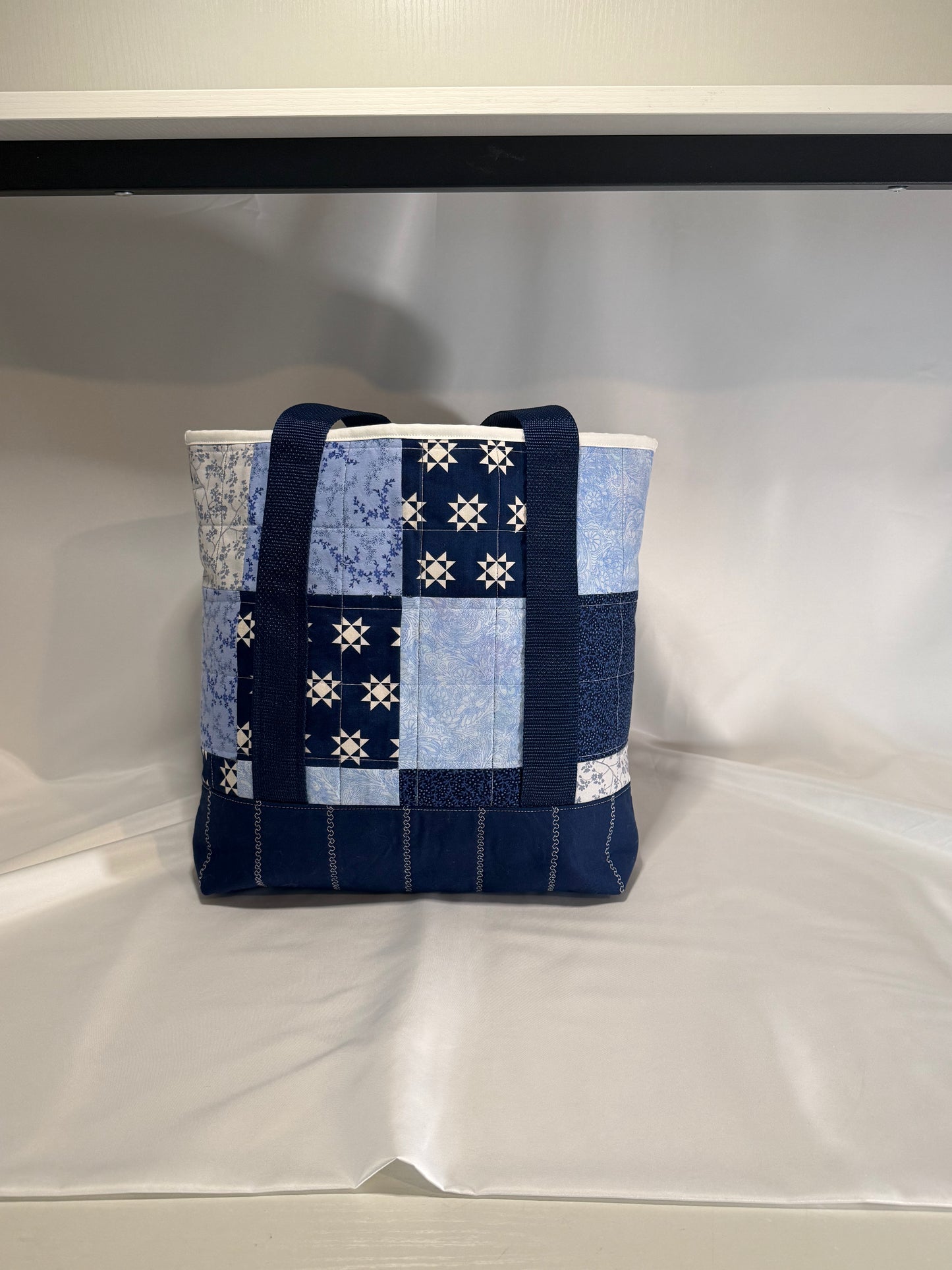 Everyday Mini Tote- True Blues Patchwork