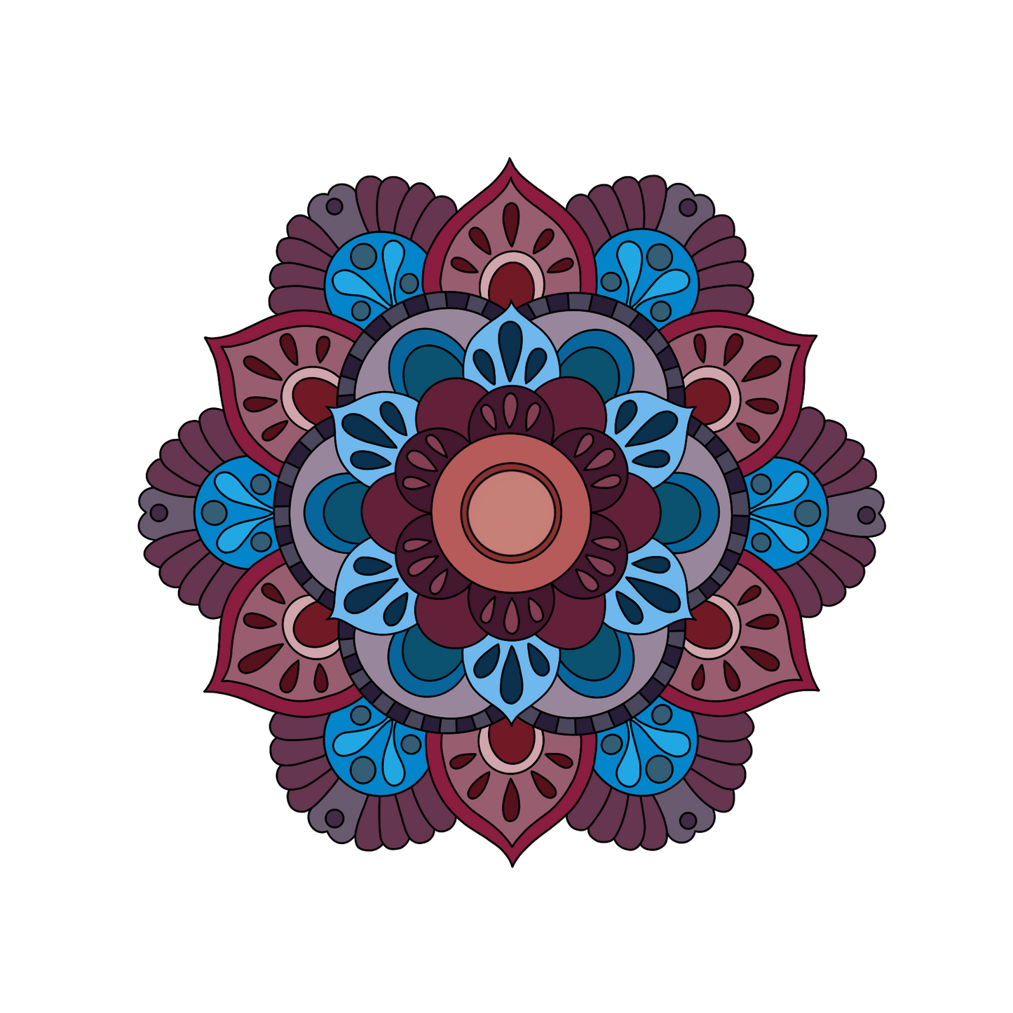 Very Berries Mandala Sticker