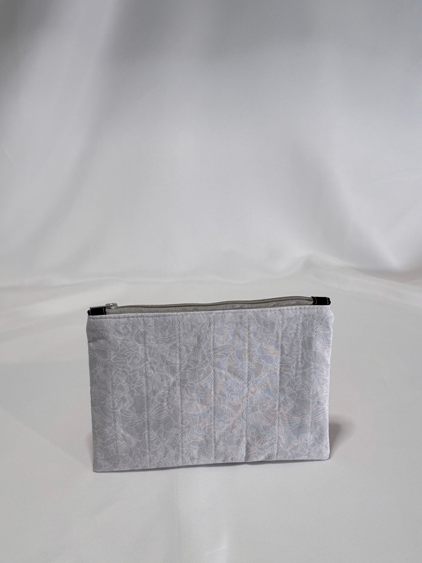 Slim Zip Pouch- LG Floral Outline