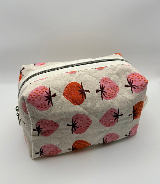 Medium Travel Pouch- Strawberry Fields