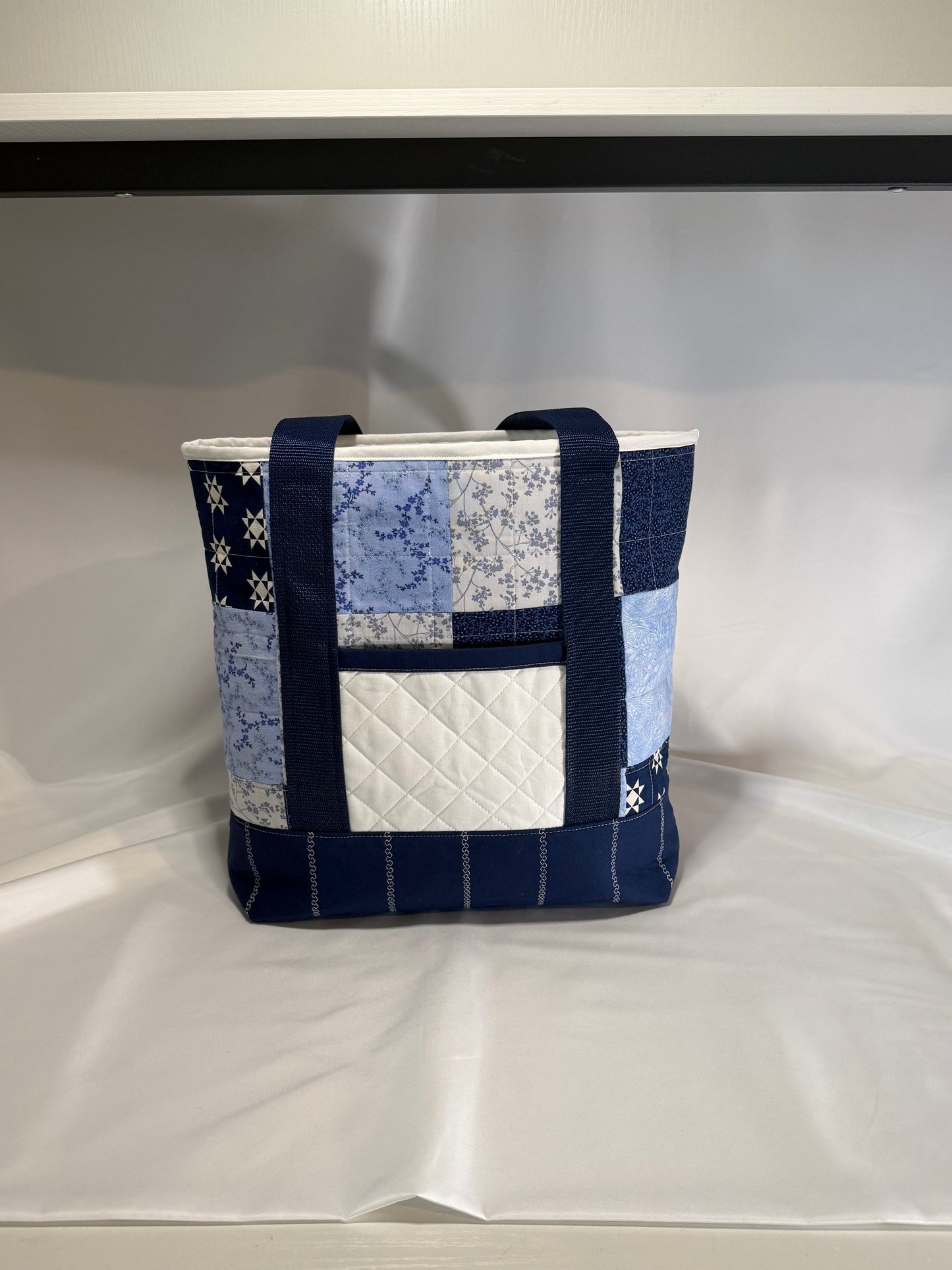 Everyday Mini Tote- True Blues Patchwork