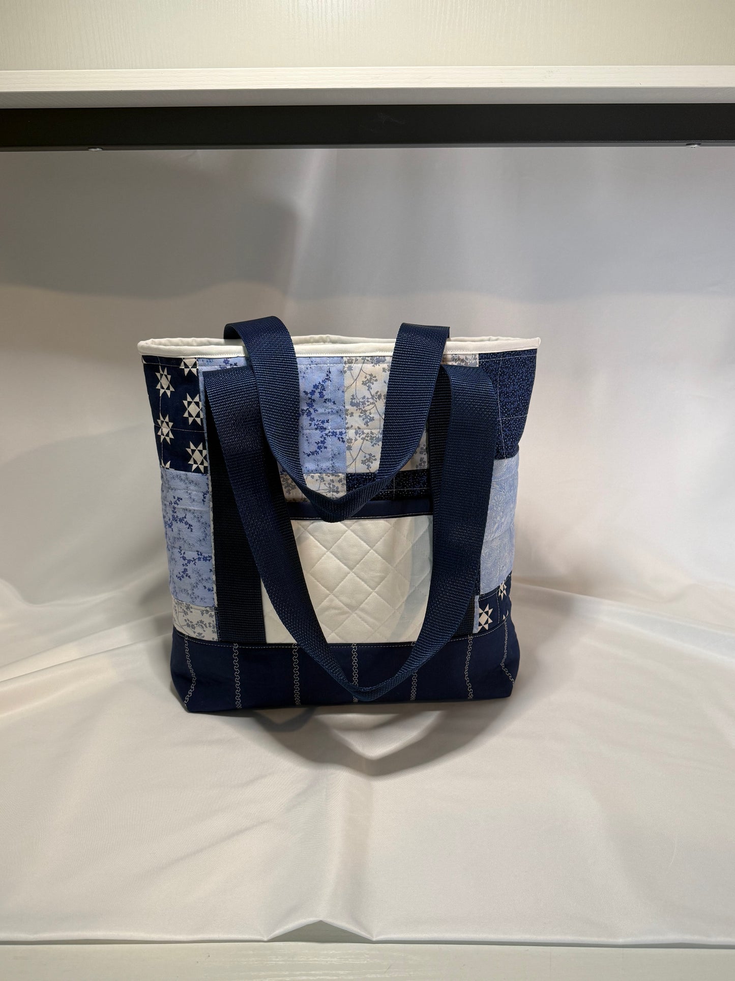 Everyday Mini Tote- True Blues Patchwork