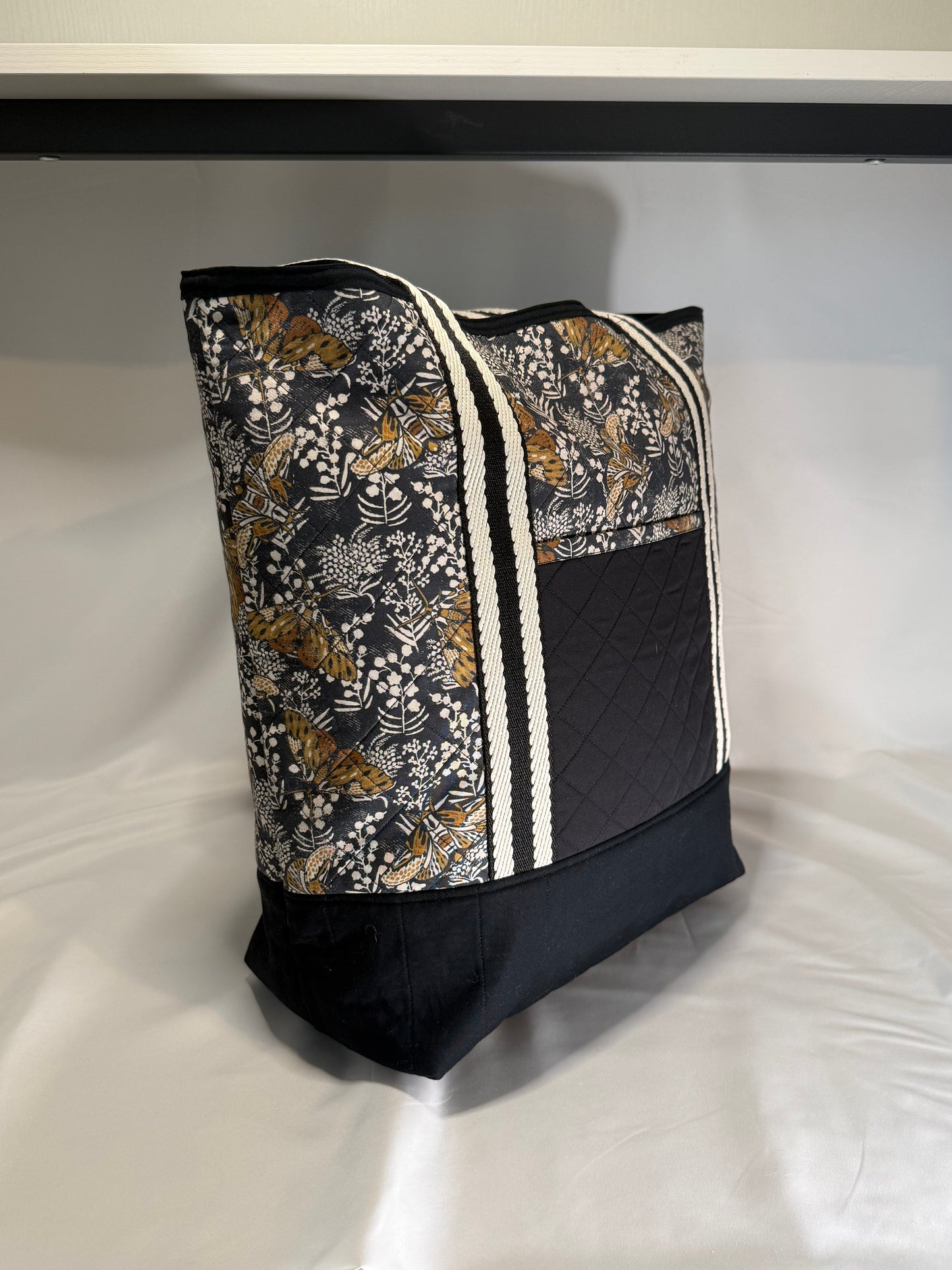 Everyday Tote Bag- Black Moths
