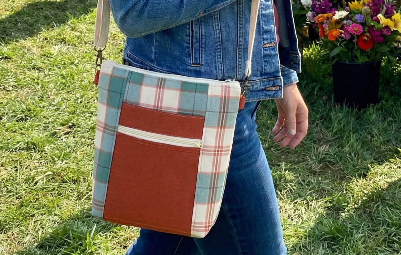 NoCo Crossbody Bag- Fallscape Plaid