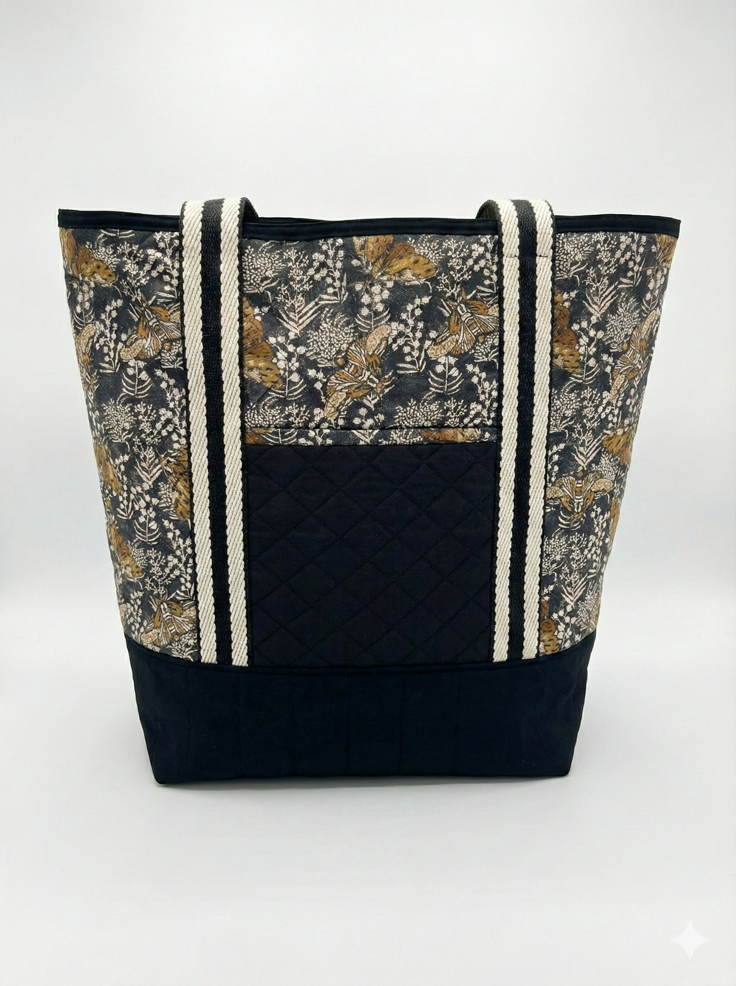 Everyday Tote Bag- Black Moths