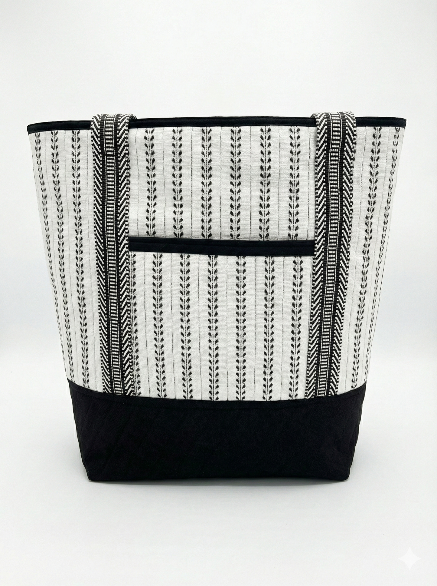 Classic Everyday Tote Bag- Black & White