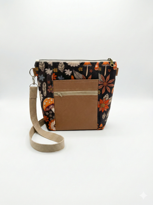 NoCo Crossbody Bag- Velvet Mushrooms