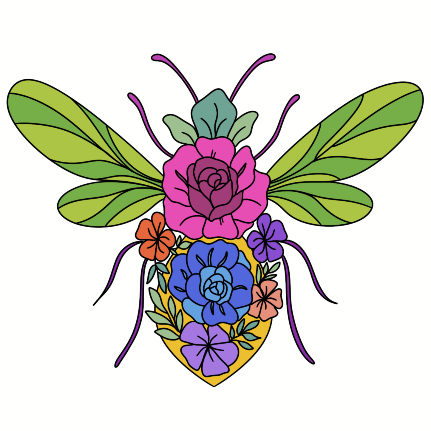 Vibrant Bee Sticker