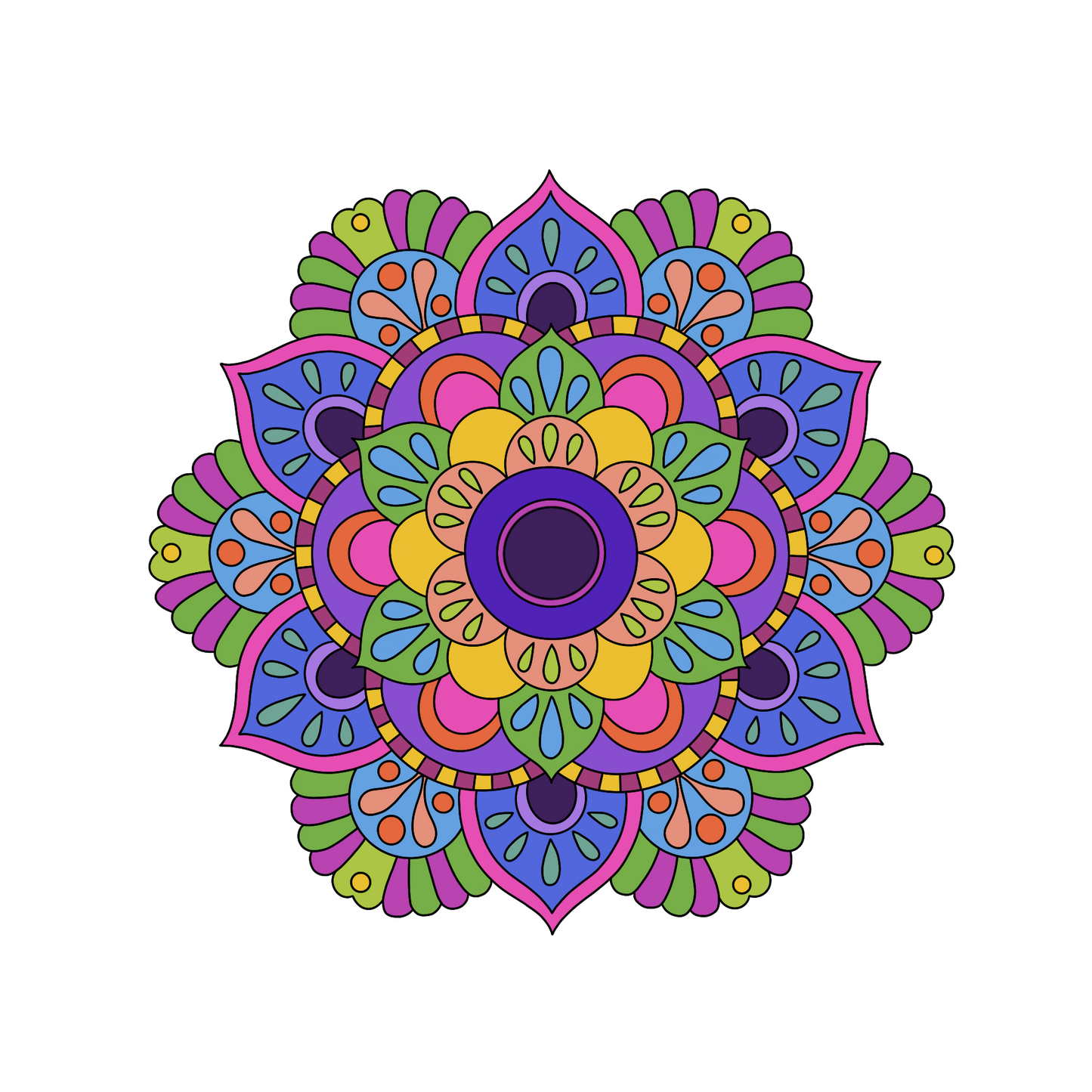 Vibrant Vibes Mandala Sticker