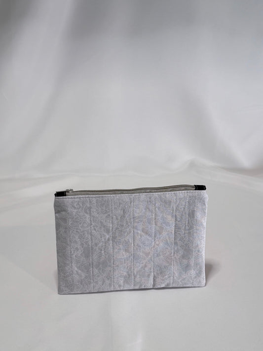 Slim Zip Pouch- LG Floral Outline