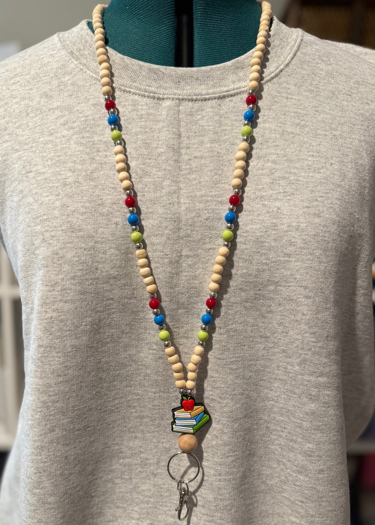 Beaded Lanyard- Primary Color Books