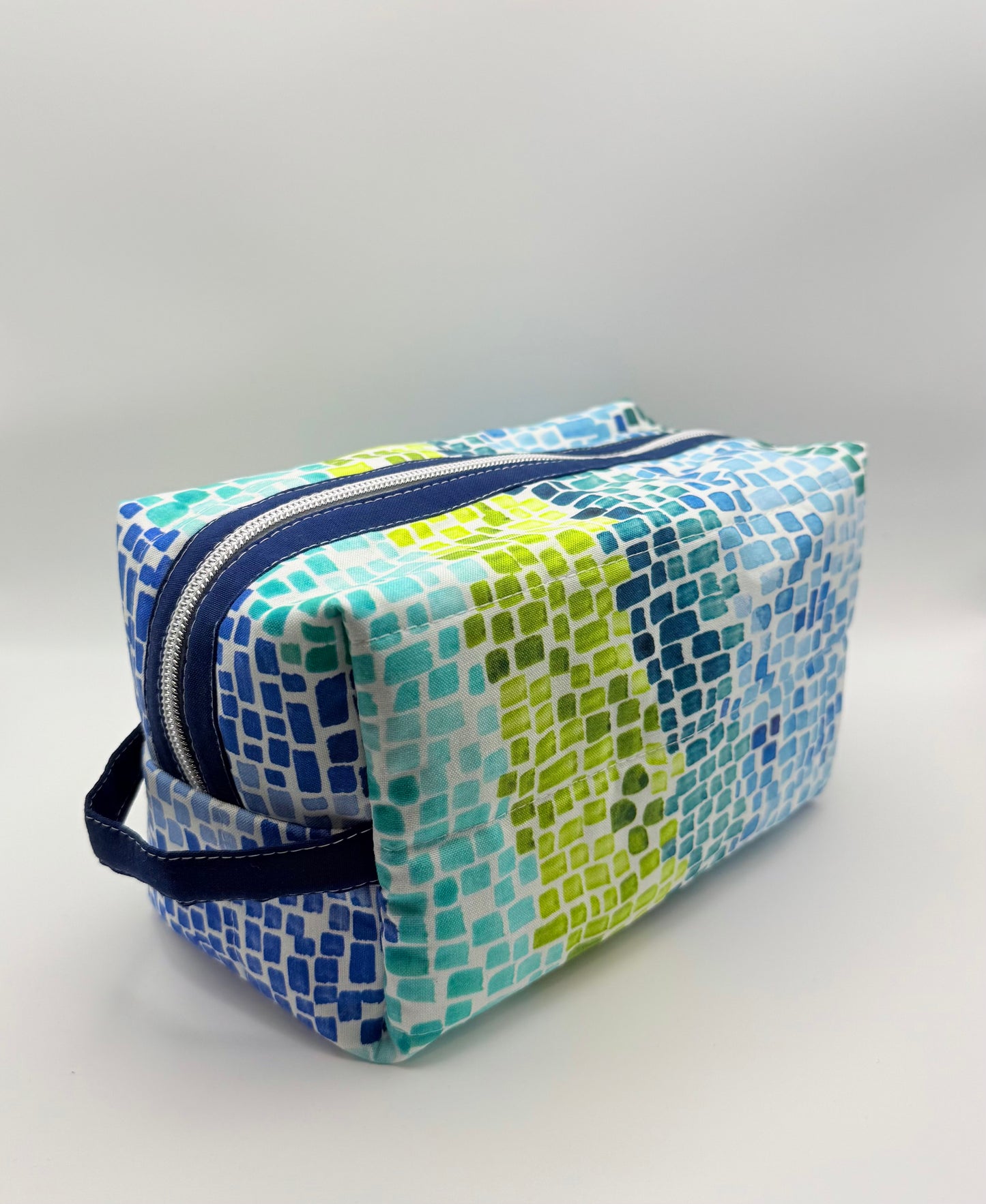 Medium Travel Pouch- Falling Tiles