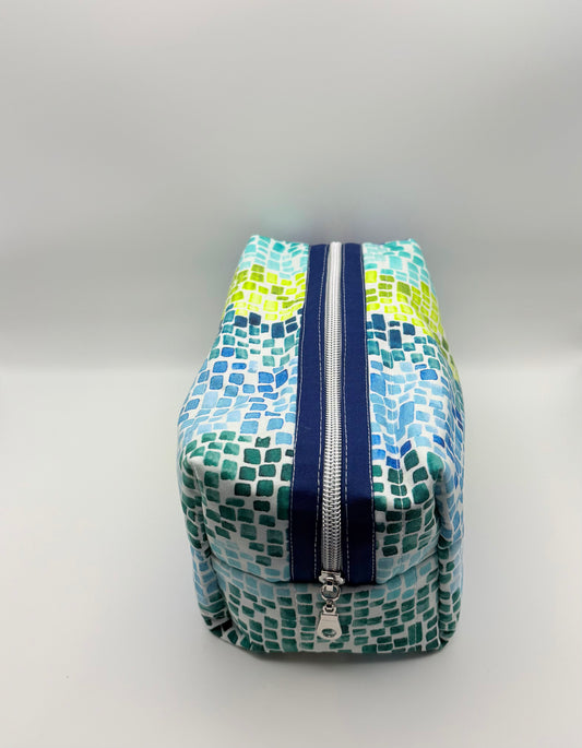 Medium Travel Pouch- Falling Tiles