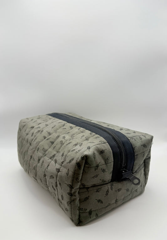 Large Travel Pouch- Olive Foliage
