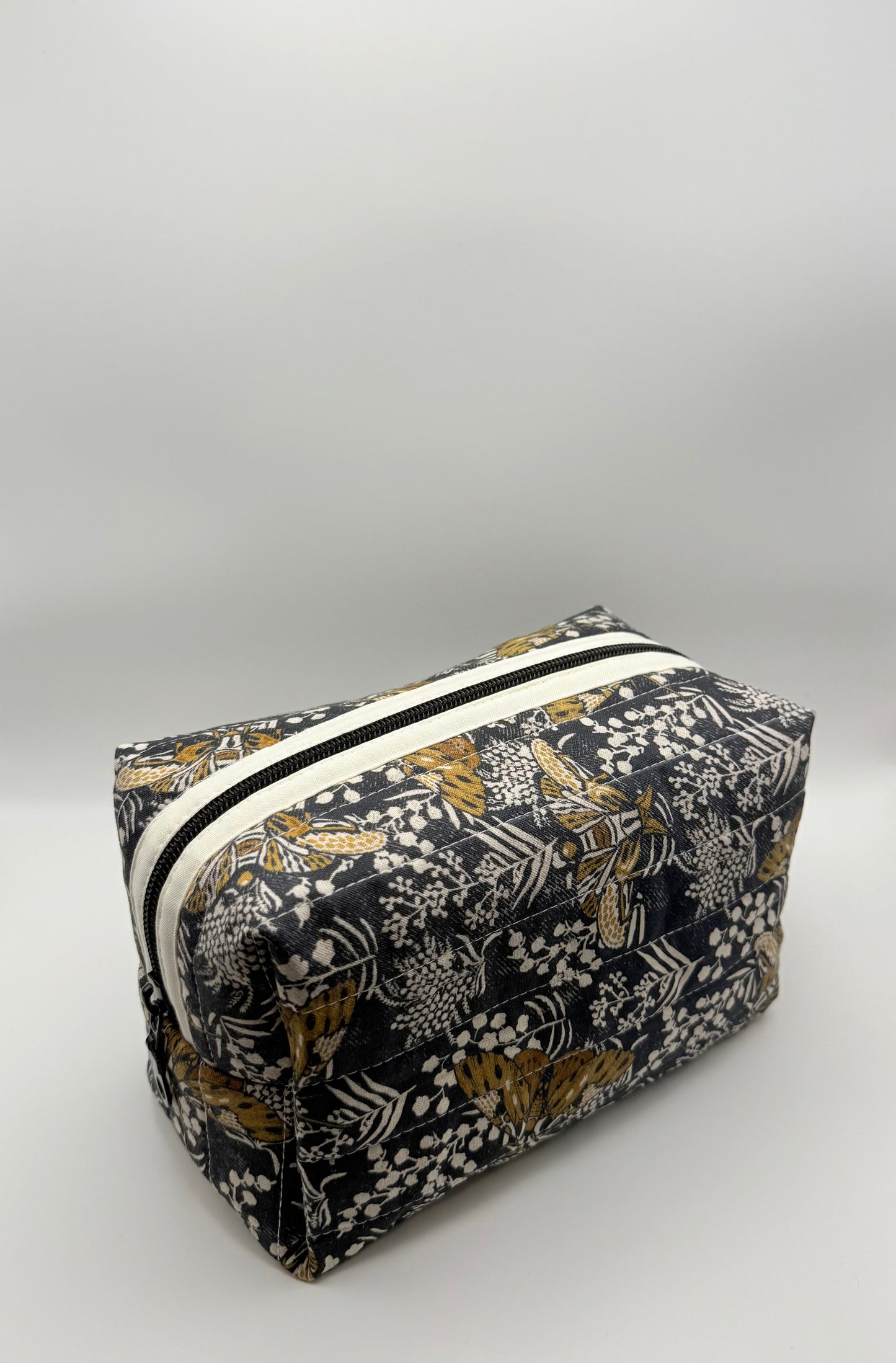 Medium Travel Pouch- Black Moths