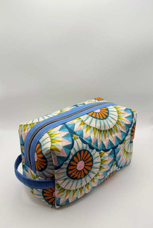 Medium Travel Pouch- Carnival Blue