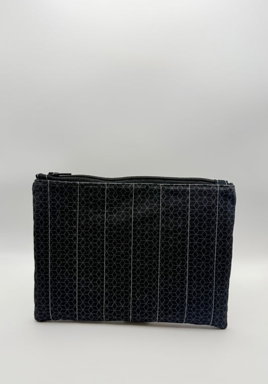 Slim Zip Pouch- Black Geometrics