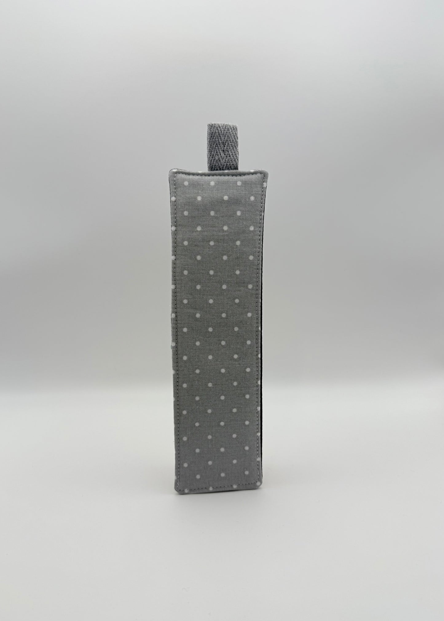 Quilted Bookmark- Polka Grey