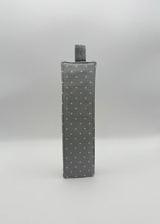 Quilted Bookmark- Polka Grey