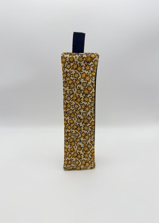 Quilted Bookmark- Mustard Florals