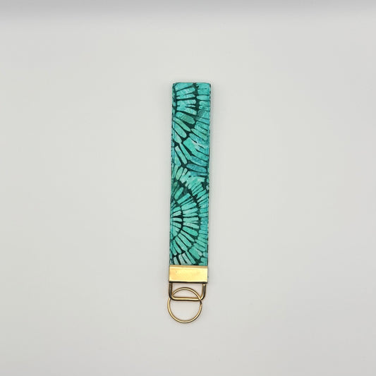 NoCo Keychain- Teal Tie Dye