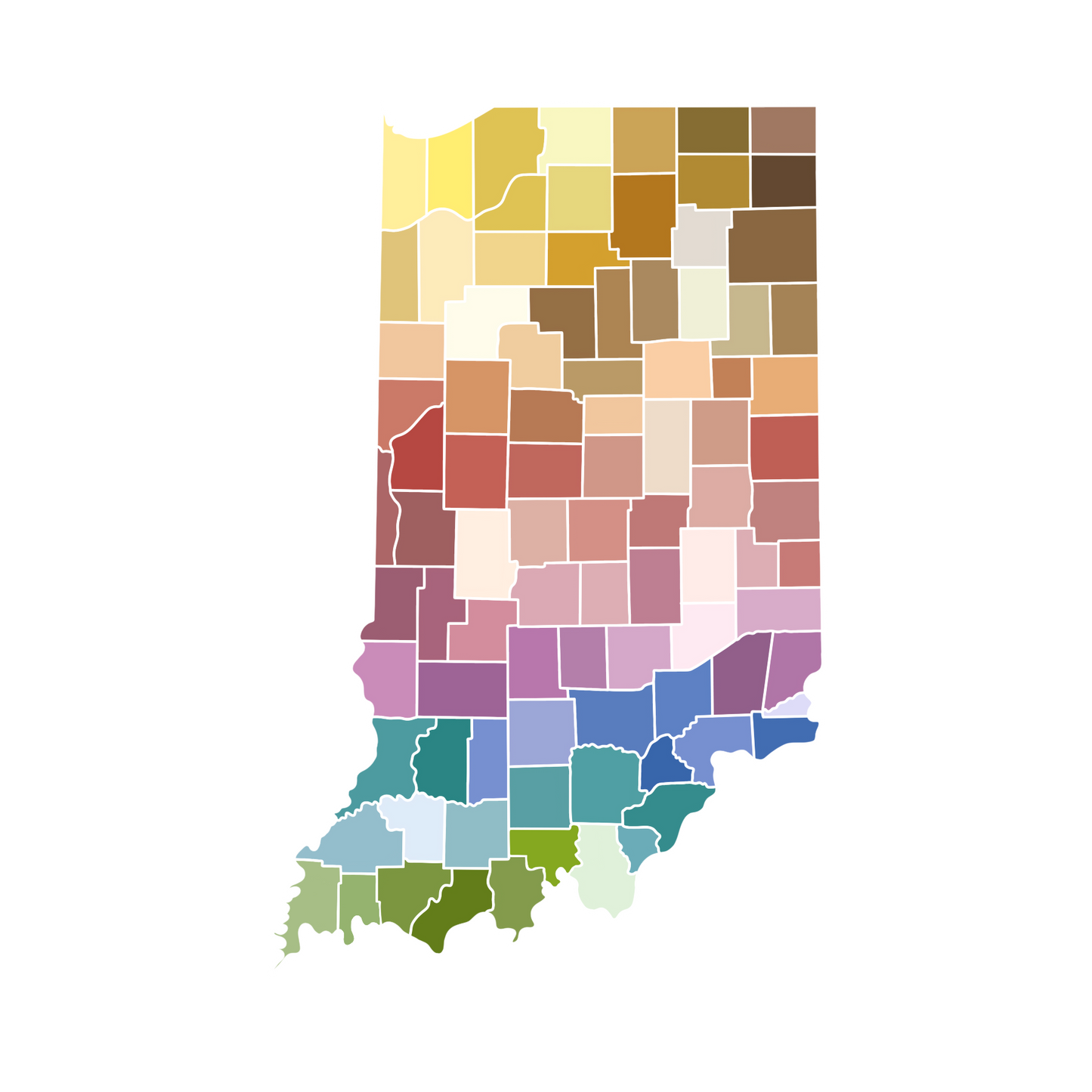 Indiana Counties Sticker
