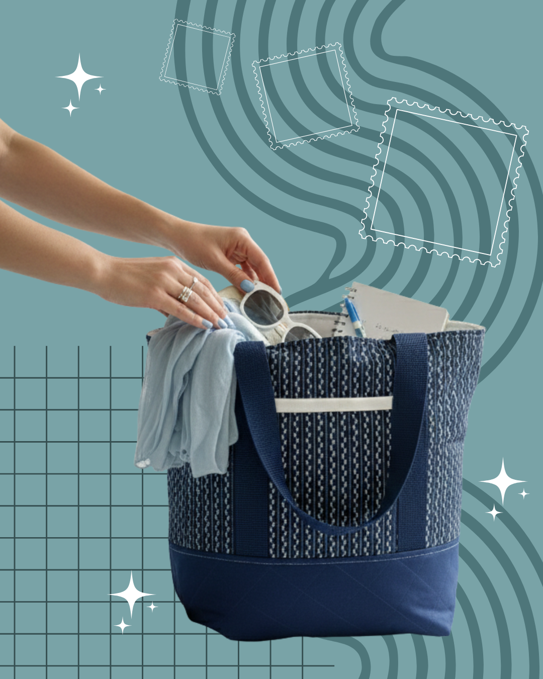 Everyday Tote Bag- True Navy